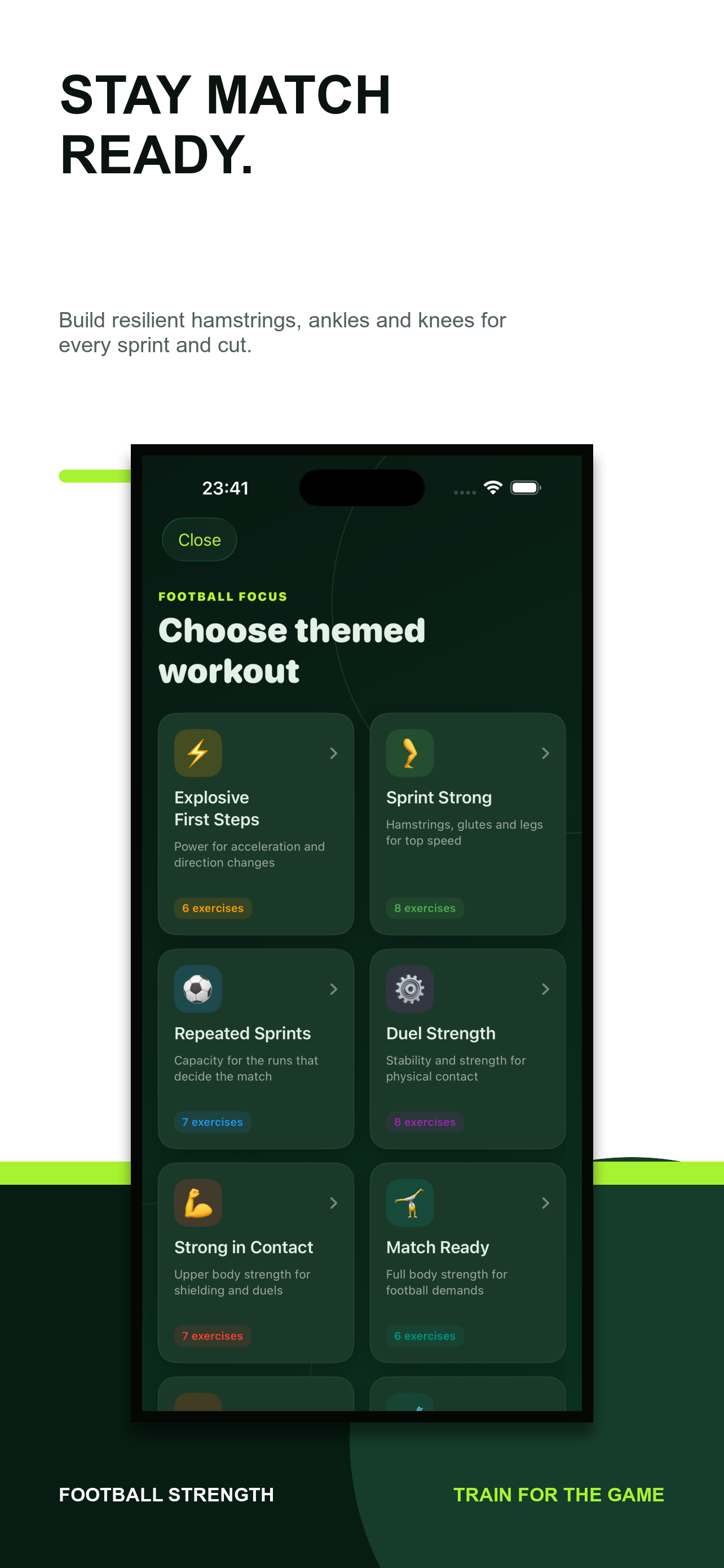 Match-ready football strength training